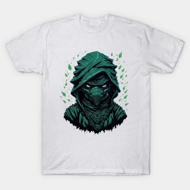 Maltese as green angry ninja in mask T-Shirt by jachu23_pl